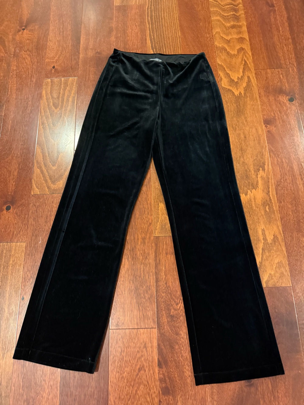 Lysse Black Velvet Pants with Branded Waist Label